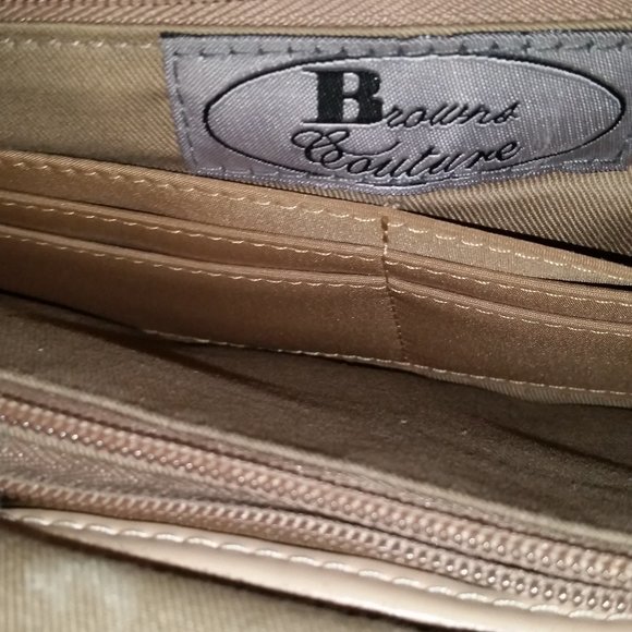 Browns Couture tan leather oversized tstructured tote - Picture 7 of 11